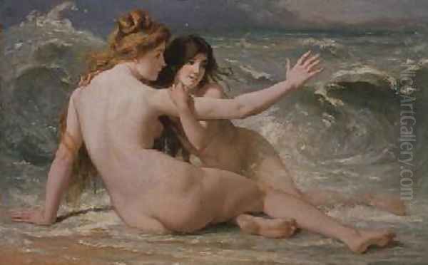 Les Baigneuses Oil Painting by Paul Albert Laurens