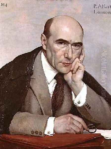 Portrait of Andre Gide 1869-1951 Oil Painting by Paul Albert Laurens