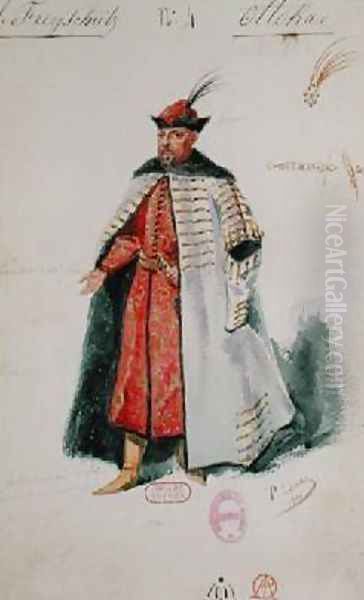 Prince Ottocar from the opera Der Freischutz Oil Painting by Paul Lormier