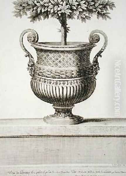 Bronze vase at Versailles Oil Painting by Jean Lepautre