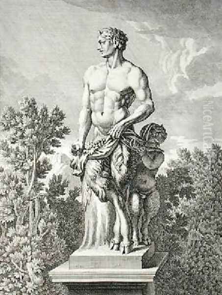 Statue of a Satyr at Versailles Oil Painting by Jean Lepautre