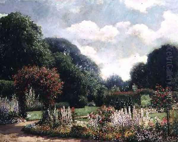 A Summer Garden Oil Painting by Guy Lipscombe