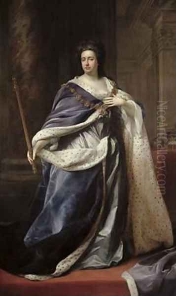 Queen Anne 1703 Oil Painting by Edmund Lilly