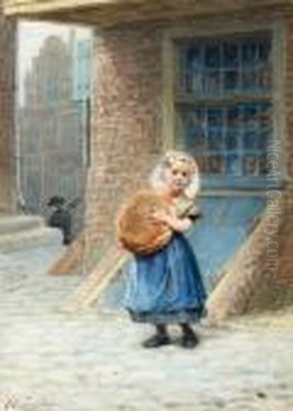 Zeelandish Girl Oil Painting by Otto Eerelman