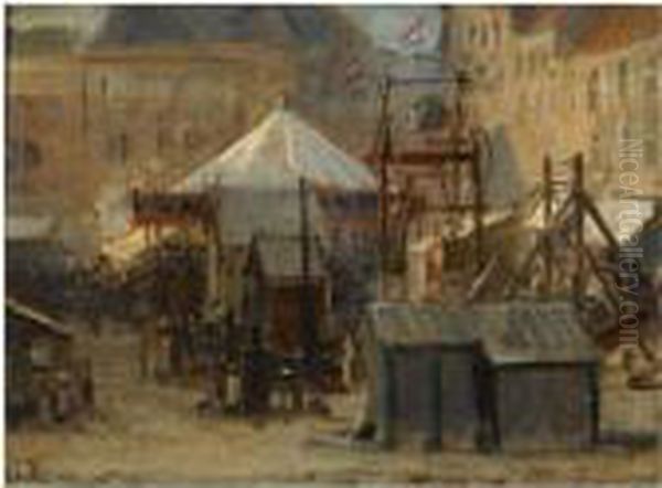 At The Fair Oil Painting by Otto Eerelman