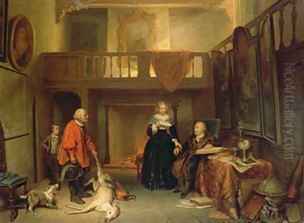 Paying the Tithe Oil Painting by Ary Johannes Lamme