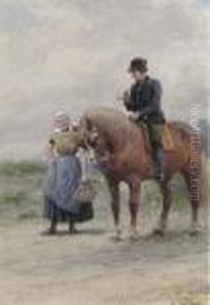 A Delightful Encounter Oil Painting by Otto Eerelman