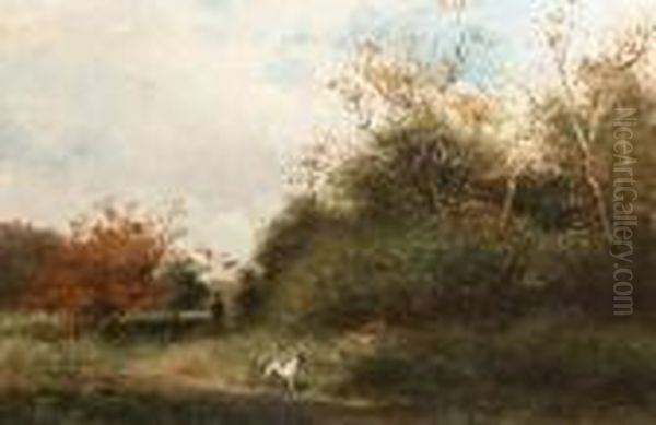 A Pointer Leading The Huntsman Oil Painting by Otto Eerelman