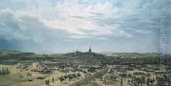 View of the City and the Castle of Guise Oil Painting by Louis-Nicolas de Lespinasse