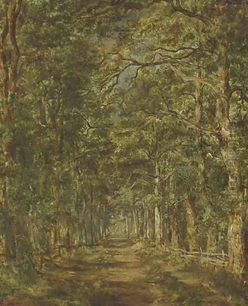 Chemin dans les bois au souliers Oil Painting by Charles Leroux