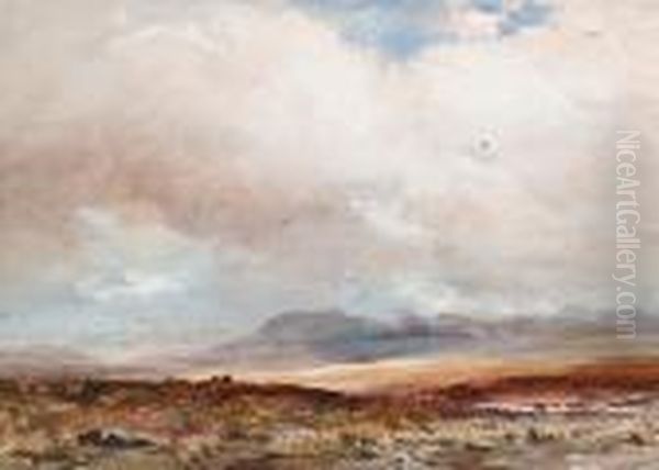 Moorland Landscape Oil Painting by Wycliffe Egginton