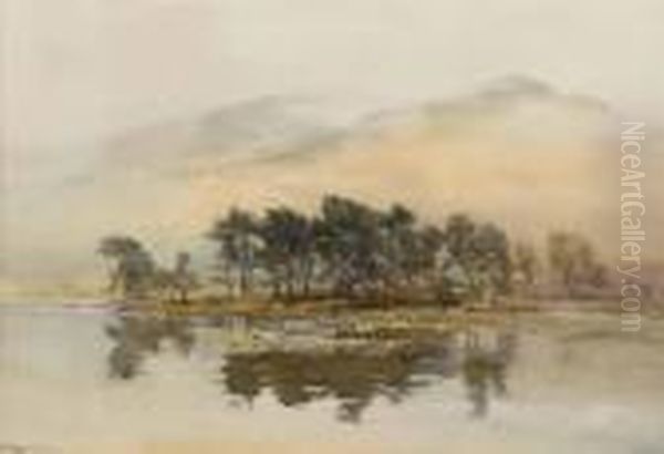 Lake Reflections Oil Painting by Wycliffe Egginton