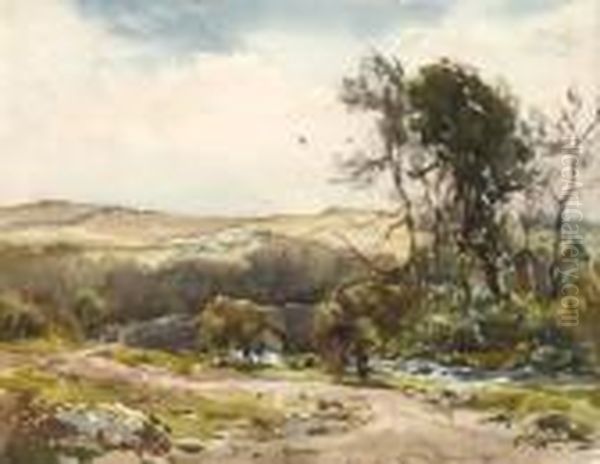 The Edge Of Dartmoor Oil Painting by Wycliffe Egginton