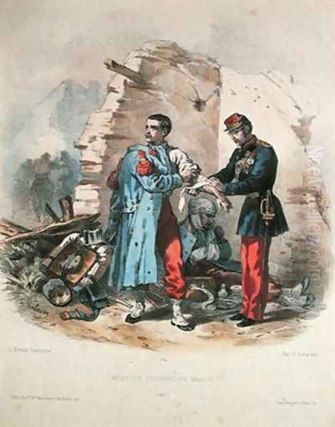 The Army Surgeon Oil Painting by Francois-Hippolyte Lalaisse