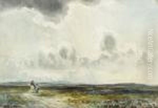 Crossing The Moor; The Plough Team Oil Painting by Wycliffe Egginton