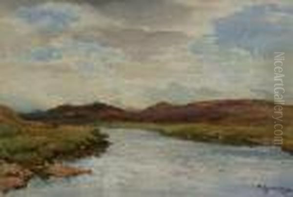 The Halladale, Sutherland Oil Painting by Wycliffe Egginton