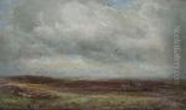 A Moorland Landscape Oil Painting by Wycliffe Egginton