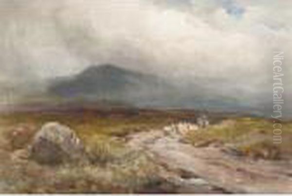 Driving Sheep Near Killin, Perthshire Oil Painting by Wycliffe Egginton