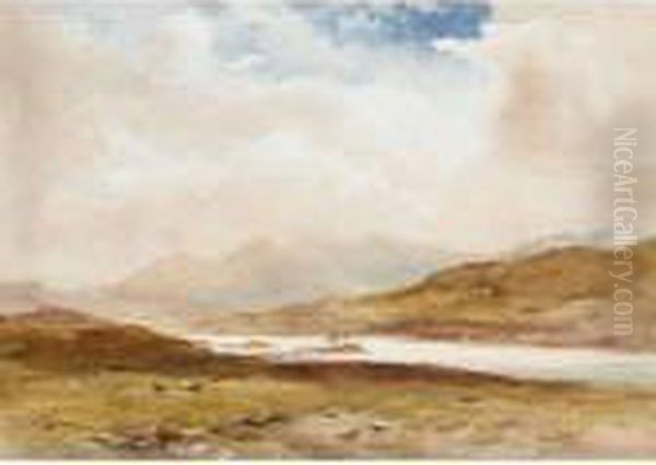 View Over A Loch Oil Painting by Wycliffe Egginton