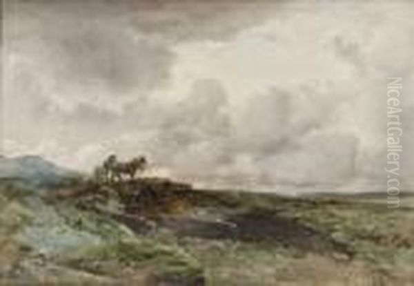 Wild Ponies; Gathering Peat by Wycliffe Egginton