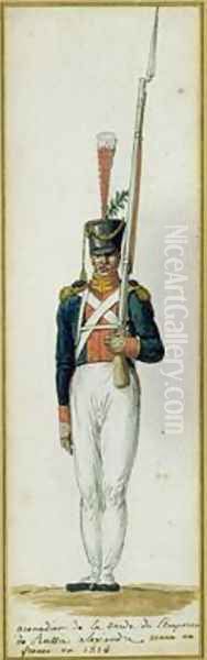 Grenadier of the Guard of Alexander I Oil Painting by Pierre Antoine Lesueur