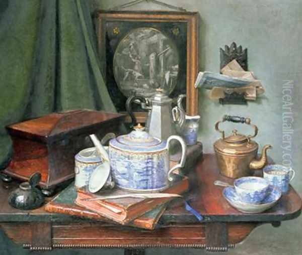 Teatime Oil Painting by Edward George Handel Lucas