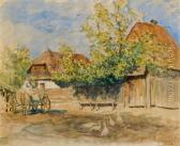 Gehoft Oil Painting by Marie Egner