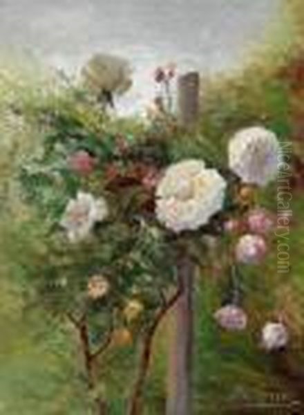 Rosen Oil Painting by Marie Egner