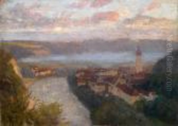 La Sera A Burghausen Oil Painting by Marie Egner