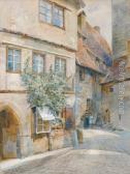 A Corner Of A House Oil Painting by Marie Egner