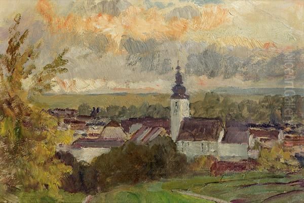 Blick Auf Peuerbach Oil Painting by Marie Egner