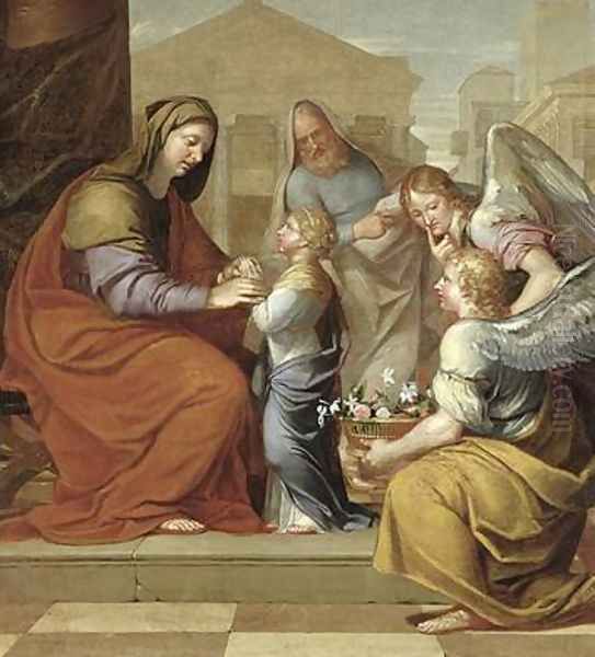 The Education of the Virgin Oil Painting by Pierre Letellier