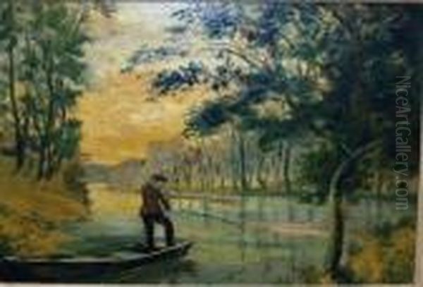 The Fisherman Oil Painting by Louis Michel Eilshemius