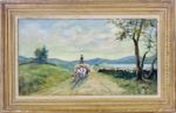 Hay Wagon Oil Painting by Louis Michel Eilshemius