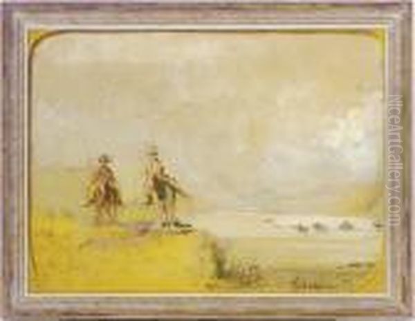 Scouts On Horseback Oil Painting by Louis Michel Eilshemius