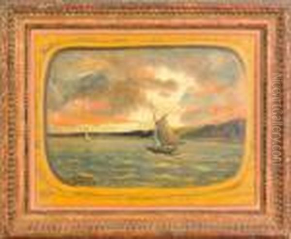 Coastal Scene With A Ship Oil Painting by Louis Michel Eilshemius