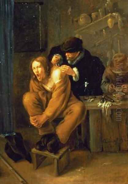 The Surgeon 1649 Oil Painting by Gerrit Lundens