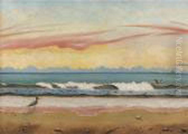 Surf At Easthampton Oil Painting by Louis Michel Eilshemius