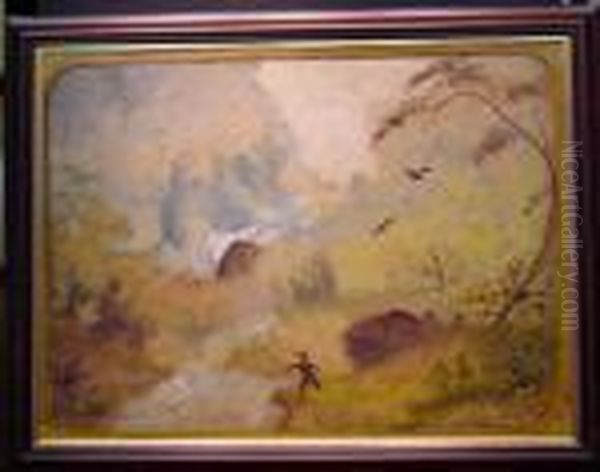 Passaic Falls Oil Painting by Louis Michel Eilshemius