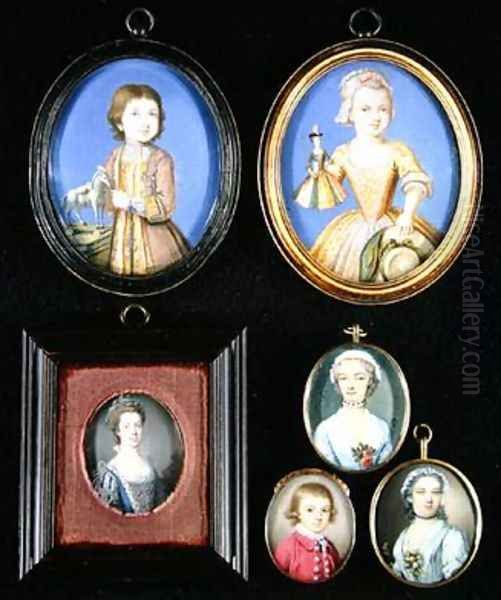 Portrait Miniatures Oil Painting by Bernard III Lens