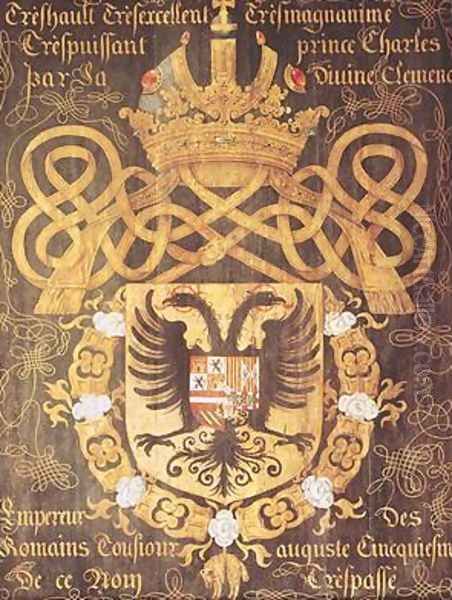 Coat of Arms of Charles V 1500-58 of the 23rd Chapter of the Order of the Golden Fleece Oil Painting by Jacques Le Boucq