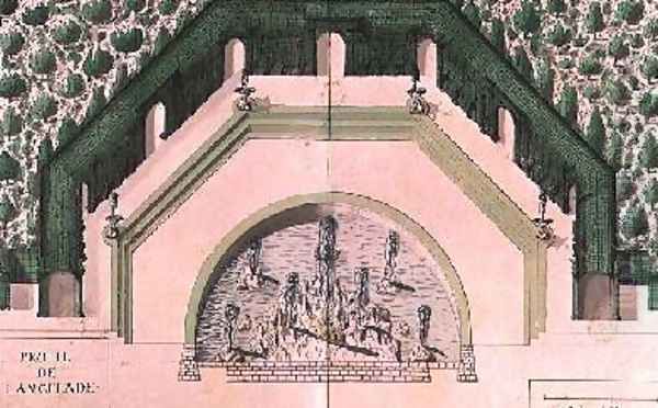 Design for the Bassin de lEncelade at Versailles Oil Painting by A. & Marsy, G. and B. Le Notre