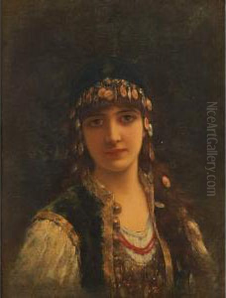 Gypsy Girl Oil Painting by Eisman Semenowsky