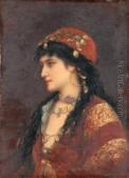 Gypsy Girl Oil Painting by Eisman Semenowsky