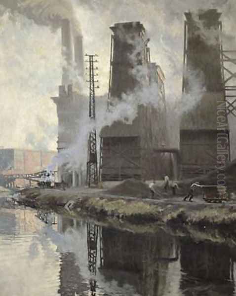 Power Station at Croix-Wasquehal Oil Painting by Hippolyte Lety