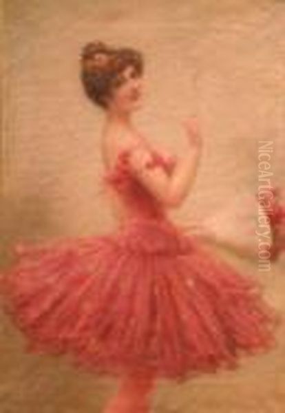 Beauty In Pink Oil Painting by Eisman Semenowsky