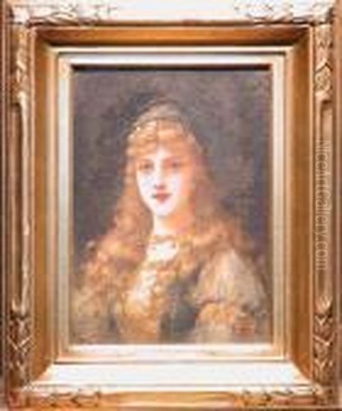 Russian Beauty Oil Painting by Eisman Semenowsky