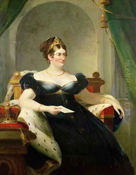 Caroline of Brunswick Consort of George IV 1820 Oil Painting by James Lonsdale