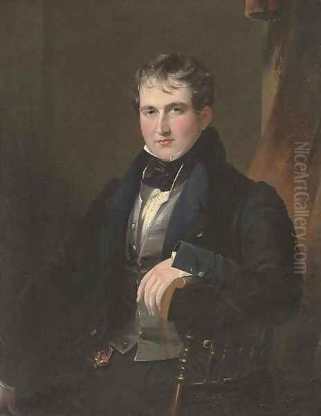 Portrait of Sir James Worseley Taylor Oil Painting by James Lonsdale