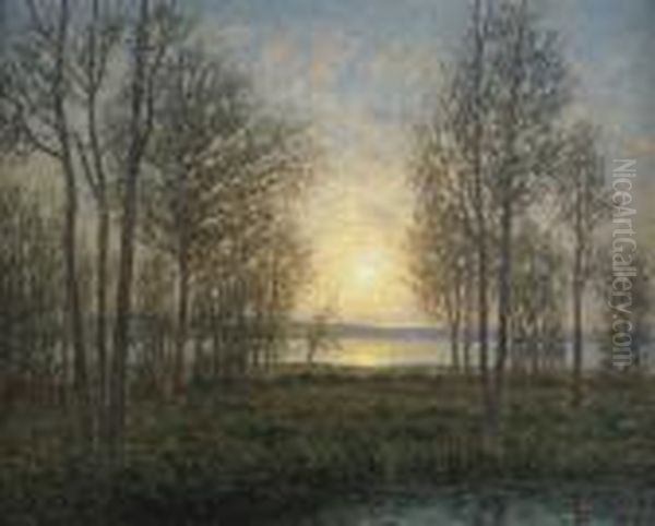 Solens Stralar Genom Traden - Oland Oil Painting by Per Ekstrom